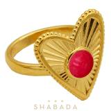 Bijoux Shabada Bague Reglable Ora Metal Dore