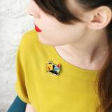 Taratata Automne Hiver 2016 Broche Andy Argent Multi Taratata Automne Hiver 2016 Broche Andy Argent Multi