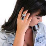 Taratata Bijoux Hiver 2017 Bague Chinchilla Argent Multicolore Taratata Bijoux Hiver 2017 Bague Chinchilla Argent Multicolore