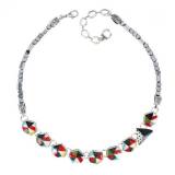 Taratata Bijoux Hiver 2017 Collier Rainbow Argent Multicolore Taratata Bijoux Hiver 2017 Collier Rainbow Argent Multicolore