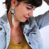Taratata Bijoux Hiver 2017 Puces Chinchilla Argent Multicolore Taratata Bijoux Hiver 2017 Puces Chinchilla Argent Multicolore