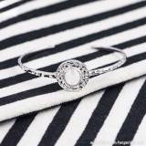 Bijoux Tropik et Kolegram Parure Cap Bracelet Jonc Argent 925 et Pierre de Lune