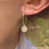 Bijoux Tropik et Kolegram Parure Sunshine Boucles Plaque Or 18 Carats et Zirconias Sertis