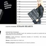 Fst Gants Femme Strass Hearts Fst Gants Femme Strass Hearts