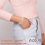 Valkyrie Bracelet 5 Ranges Os Perles