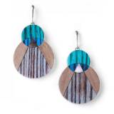 Nature Bijoux Khatam Silver Boucles Oreilles Deux Disques