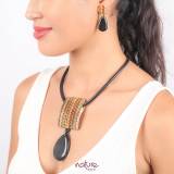 Nature Bijoux Collection Kimono Boucle Oreilles et Collier Goutte