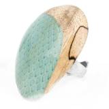 Nature Bijoux Tahoe Bague Peau de Serpent et Bois de Tamarinier