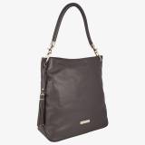 Christian Lacroix Sac Style Hobo Gris Anthracite en Cuir de Vachette Christian Lacroix Sac Style Hobo Gris Anthracite en Cuir de Vachette
