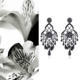 Gas Bijoux Boucles Oreille Reine Noir