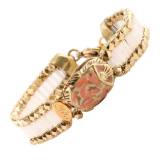 Gas Bijoux Bracelet Scaramouche Metal Dore Nacre